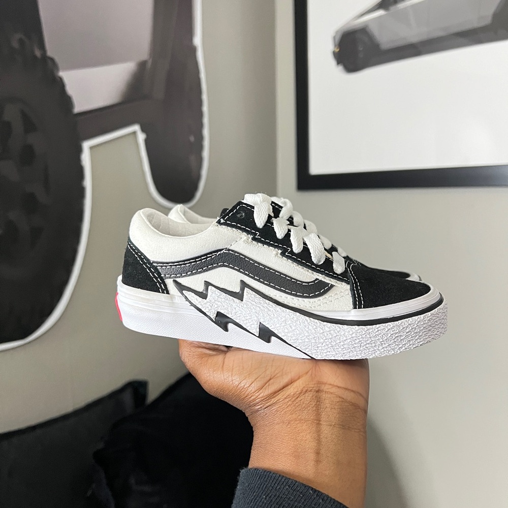 Kids Vans Black and White Sneakers